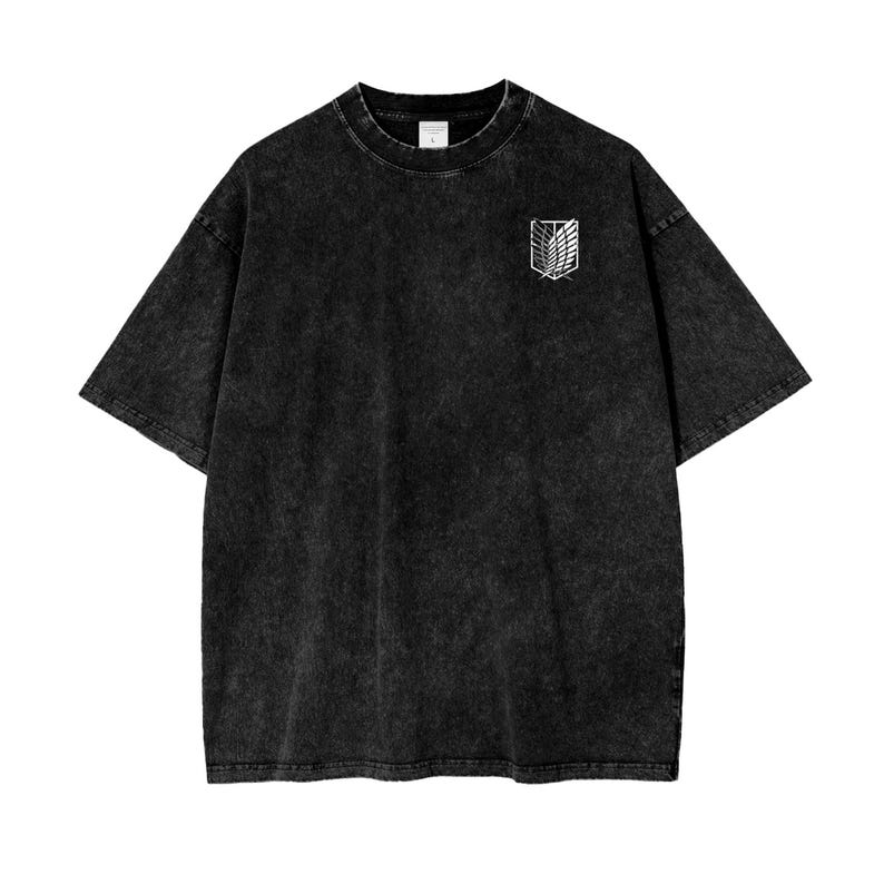 Attack on Titan Zoe Hange Acid-Wash Oversized T-Shirt image 3