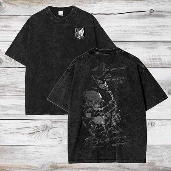 Attack on Titan Zoe Hange Acid-Wash Oversized T-Shirt