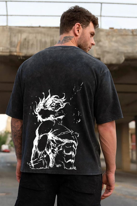 進撃の巨人 Tシャツ | エレン・イェーガー アシッドウォッシュ