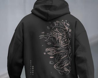 Attack on Titan Eren Jaeger Acid Wash Oversized Hoodie
