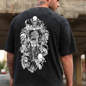 Attack on Titan Oversized T-shirt: Eren Yeager Acid Wash Anime-tröja
