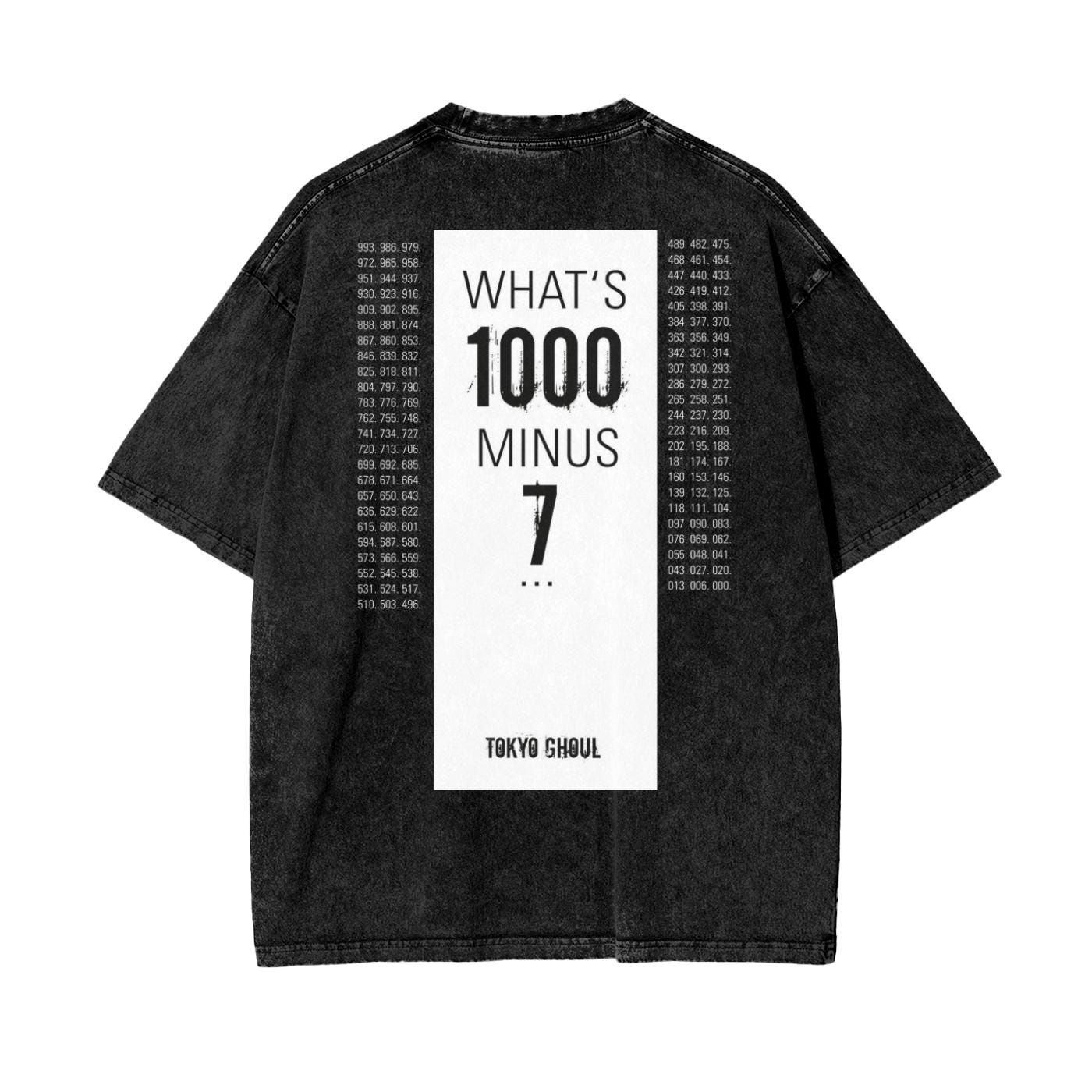 Tokyo Ghoul Anime Acid Washed Oversize T-shirt Ken Kaneki Anime
