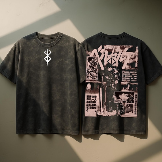 ベルセルク アニメ オーバーサイズ Tシャツ：ガッツ グラフィック