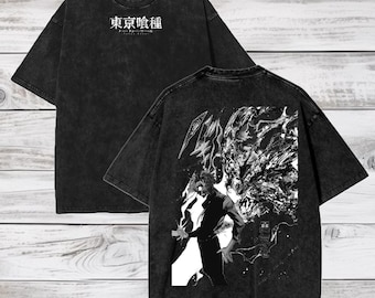 東京喰種 トーキョーグール オーバーサイズ アシッドウォッシュ T