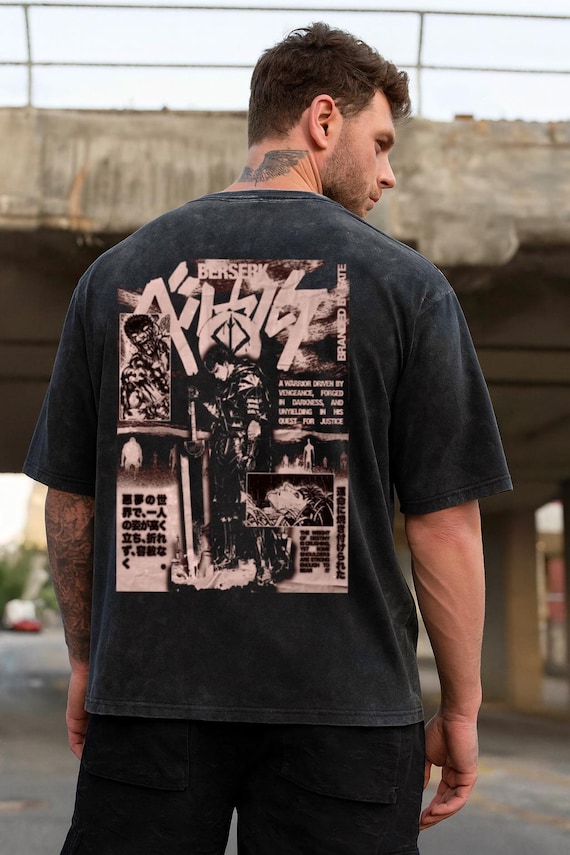 ベルセルク アニメ オーバーサイズ Tシャツ：ガッツ グラフィック