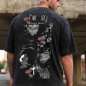 東京喰種トーキョーグール アシッドウォッシュ オーバーサイズTシャツ