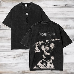 Jujutsu Kaisen Anime Acid Wash Oversize T-Shirt Toji Fushiguro Anime Tee Gift For Him