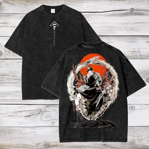 Suguru Geto Anime Tee: Jujutsu Kaisen Acid Wash Oversized T-Shirt