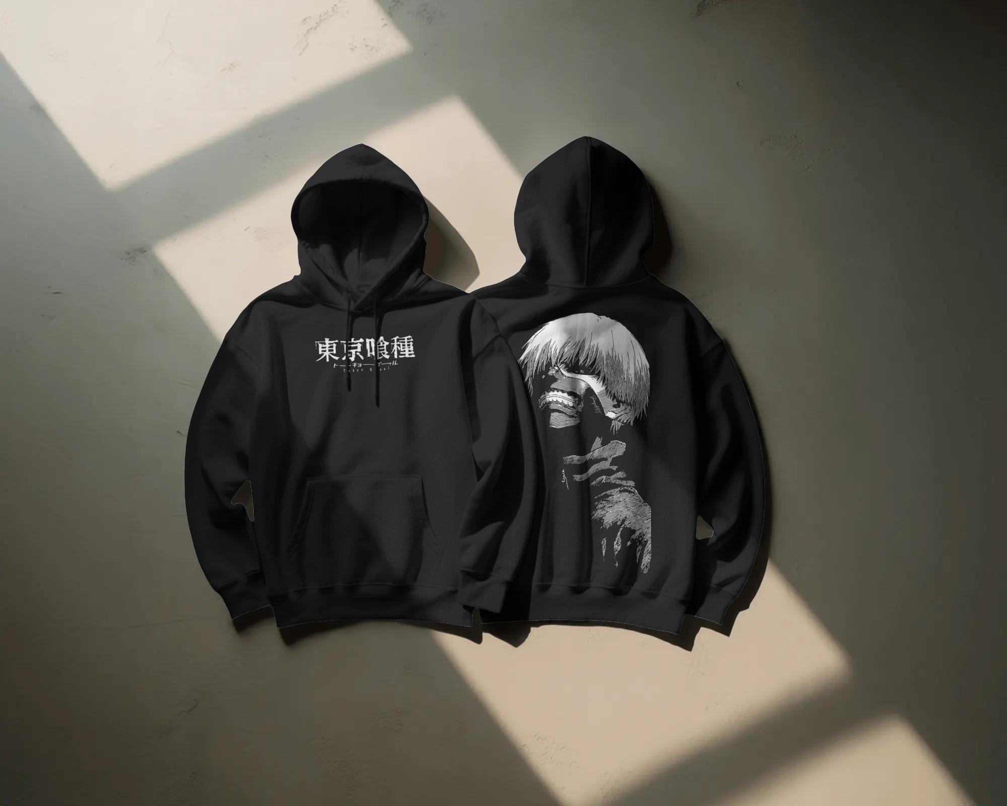 Tokyo Ghoul Ken Kaneki Hoodie, Snow Washed Anime Streetwear - Etsy
