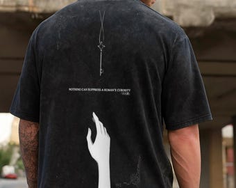 Attack on Titan Oversized T-Shirt, Survey Corps Emblem, Acid Wash