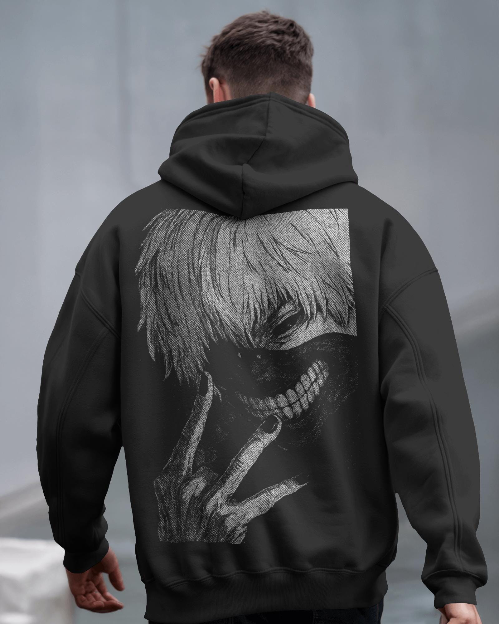 Tokyo Ghoul Hoodie: Ken Kaneki, Snow Wash Anime Pullover - Etsy
