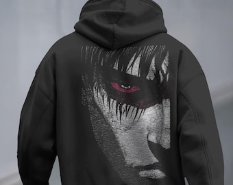 Attack on Titan Anime Snow Washed Loose Hoodie Eren Jeager Hoodie Gift For Him