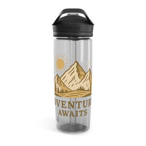 Adventure Awaits Water Bottle, Outdoor Hydration, Camping Gift, Sports Water Bottle, Travel Tumbler, Hiking Gear