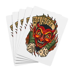 Cartas de baralho Devil In The Dice para jogadores, perfeitas para noites de pôquer, presente para amantes de cartas, acessórios exclusivos para jogadores, diversão noturna no cassino