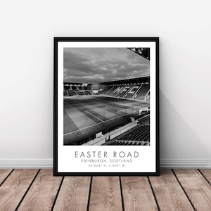 Hibernian FC | Easter Road | 18 x 24 inches | Black and White | Poster