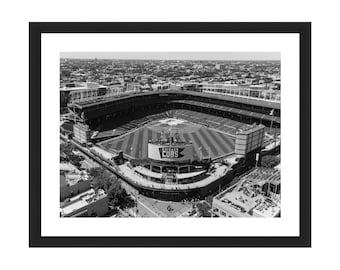Chicago Cubs MLB | Wrigley Field | 11 x 14 inches | Black and White Poster