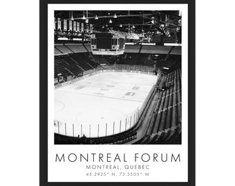 Canadiens NHL | Montreal Forum | 11 x 14 inches | Black and White | Poster | Digital Download