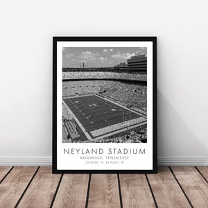 Tennessee Football | Neyland Stadium | 18 x 24 inches | Black and White | Poster
