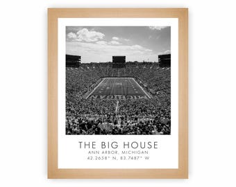 La Casa Grande / Universidad de Michigan / 8 x 10 pulgadas / Blanco y negro / Póster