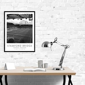 Chelsea FC | Stamford Bridge | 18 x 24 inches | Black and White Poster image 2