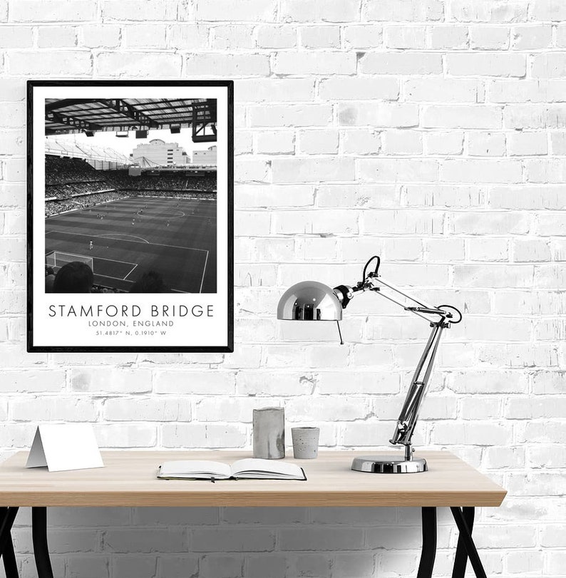 Chelsea FC | Stamford Bridge | 18 x 24 inches | Black and White Poster image 2