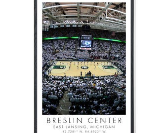 Michigan State University Basketball | Breslin Center | 20 x 30 inches | Color | Poster