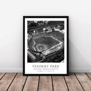 Red Sox MLB | Fenway Park | 18 x 24 inches | Black and White | Poster | Digital Download