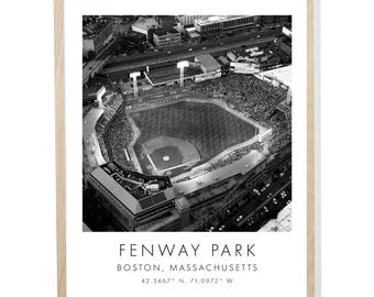 Red Sox MLB | Fenway Park | 16 x 20 inches | Black and White | Poster | Digital Download