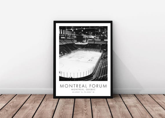 Canadiens NHL | Montreal Forum | 18 x 24 inches | Black and White | Poster | Digital Download