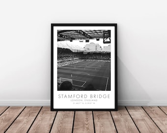 Chelsea FC | Stamford Bridge | 12 x 16 inches | Black and White Poster
