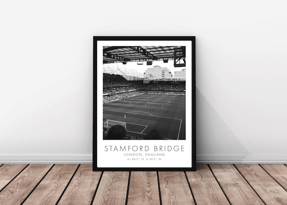 Chelsea FC | Stamford Bridge | 18 x 24 inches | Black and White Poster