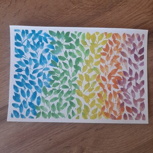 Cartoline foglie arcobaleno