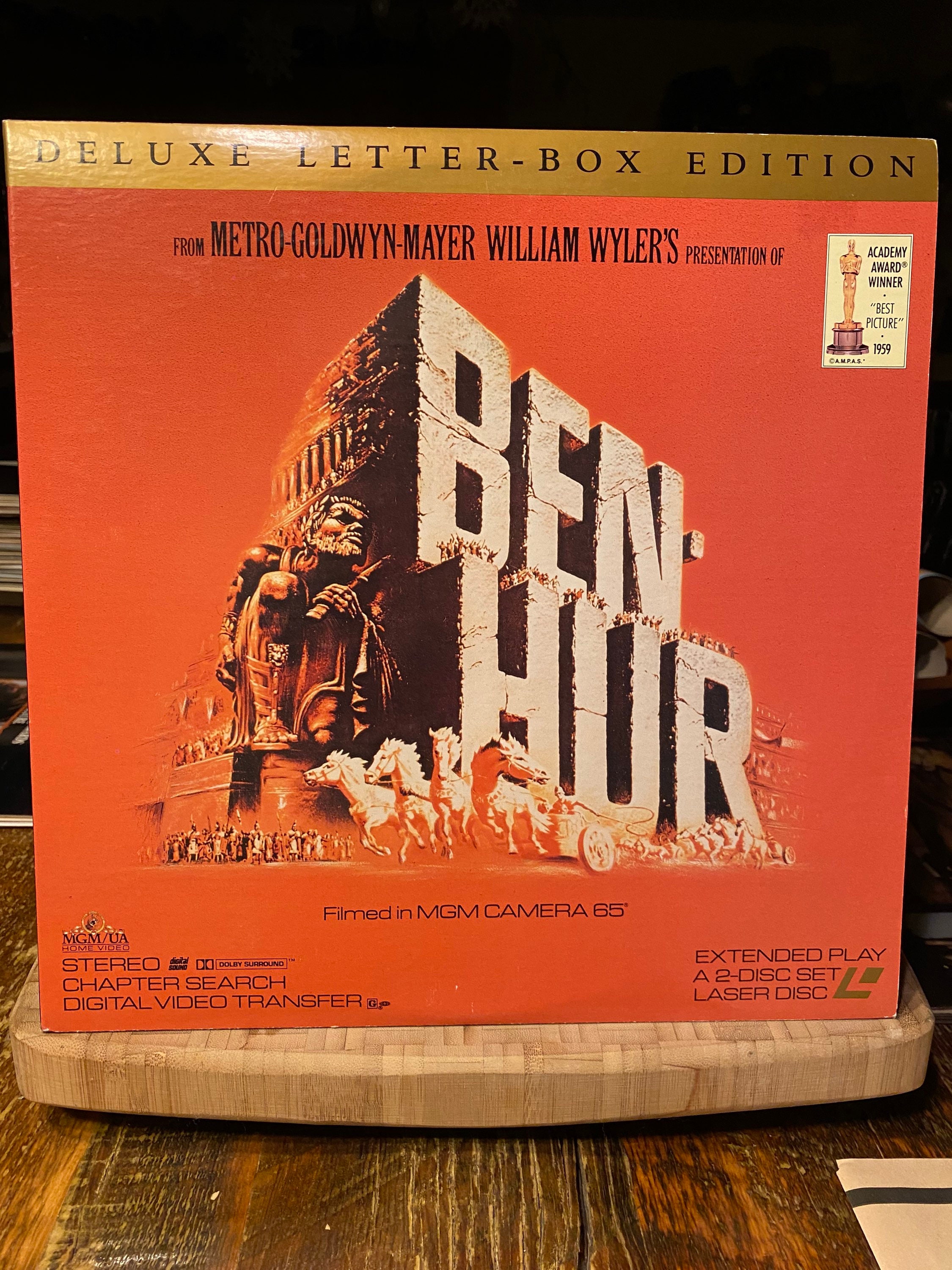 Ben-hur Laserdisc Deluxe Letter-box Edition Pre-owned 1991