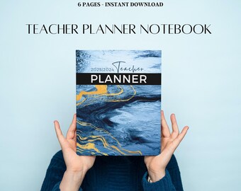 Lerarenplanner, notitieboekjeplanner, dagelijkse planner, maandplanner, schoolplanner, lerarennotitieboekje, maandplanner, afdrukbare planner
