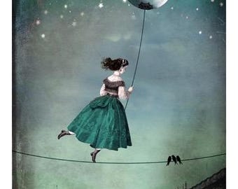 Moonwalk Notecard by Catrin Welz-Stein