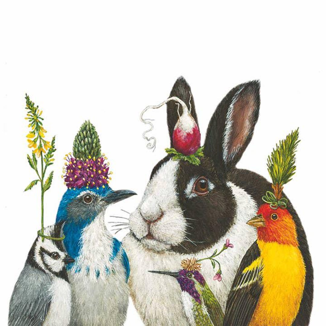 Radishing Rabbit and Friends Cocktail Beverage Napkins by Vicki Sawyer ...