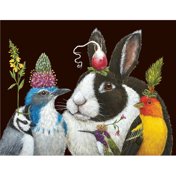 Radishing Rabbit Notecard by Vicki Sawyer,All Occasion Notecard