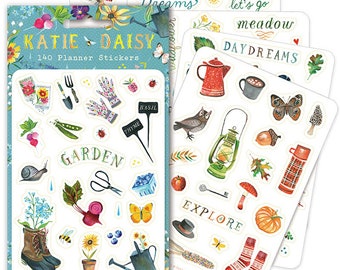 Katie Daisy Art Planner Garden Arts Stickers, Paper Crafting, Scrapbooking, Gifting