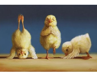 Yoga Chicks Notecard, All Occasion Greeting Card