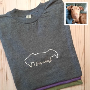 Custom Dog Ear T-shirt | Personalized Pet Line Art | Gift for Dog Lover