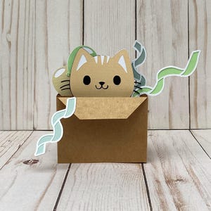 Cat in a Box Pop Up Card
