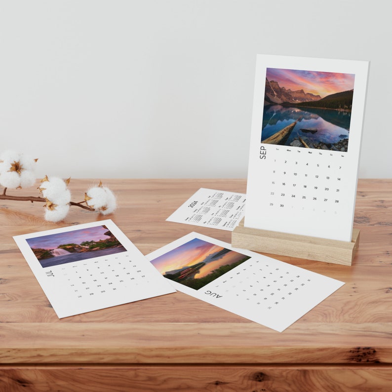 2024 Canadian Rockies Vertical Calendar on Oak Stand Banff & Etsy Canada