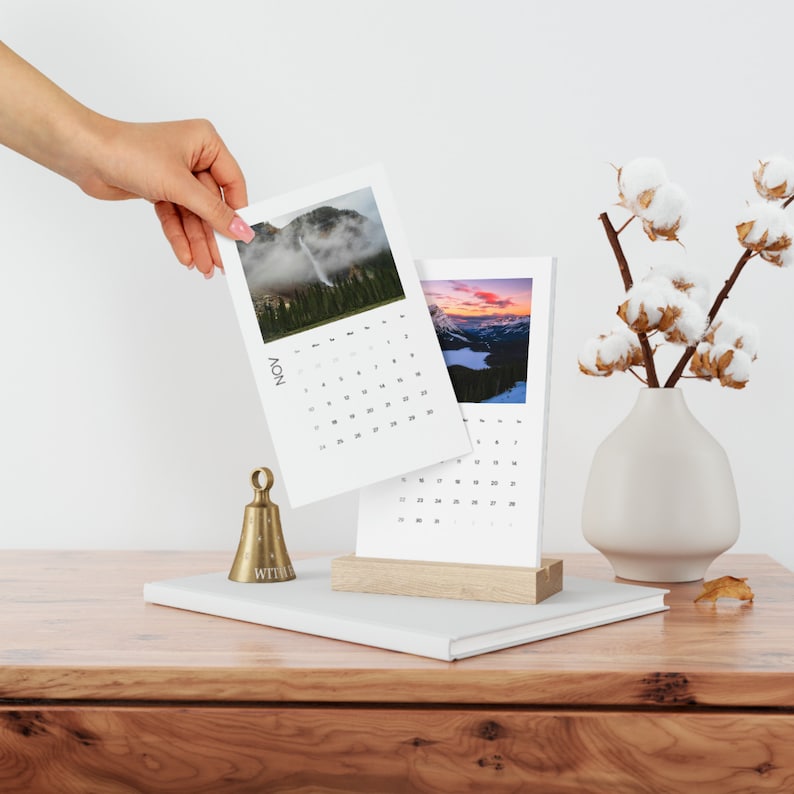 2024 Canadian Rockies Vertical Calendar on Oak Stand Banff & Etsy Canada