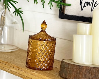 VERKOOP! 1:12 poppenhuisminiatuur hoge bruine pot met deksel, miniatuur snoepschaaltje, trinket