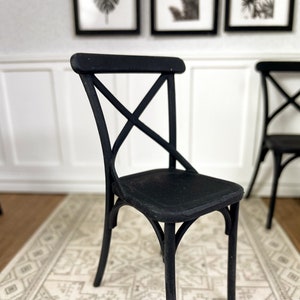 1:12 Scale Dollhouse Chair, Modern Miniatures, Miniature chair, dollhouse dining chair, X Back Chair