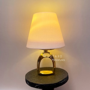 1:12 Dollhouse Farmhouse Light, Battery Operated Lamp, Modern Lamp, Dollhouse Table lamp, Bedroom Lamp