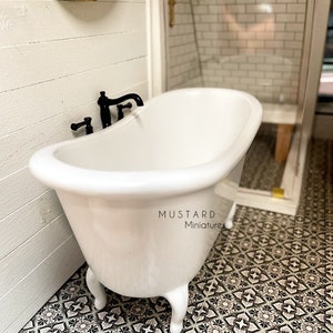 1:12 Scale Dollhouse Miniature Bath Tub, Modern Miniatures
