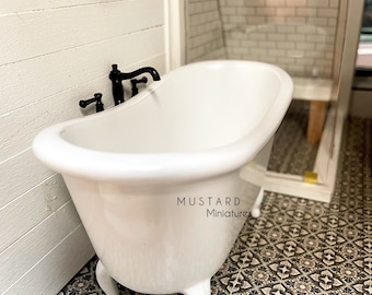 1:12 Scale Dollhouse Miniature Bath Tub, Modern Miniatures