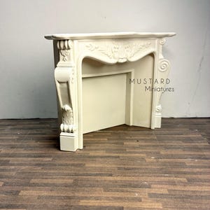 Dollhouse Miniature Ornate Fireplace
