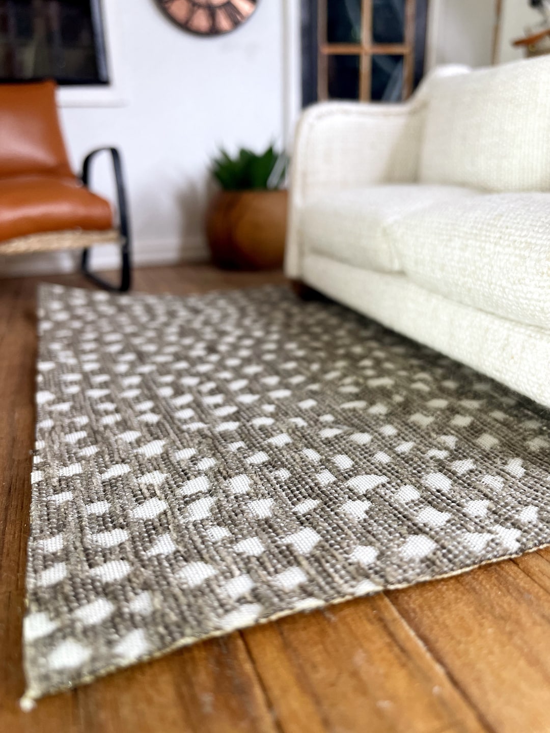 Dollhouse Area Rug, Modern Miniature Rug, Miniature Living Room Rug, 1